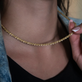 GLD PROMO - WOMEN Popcorn Necklace in Yellow Gold- 4mm