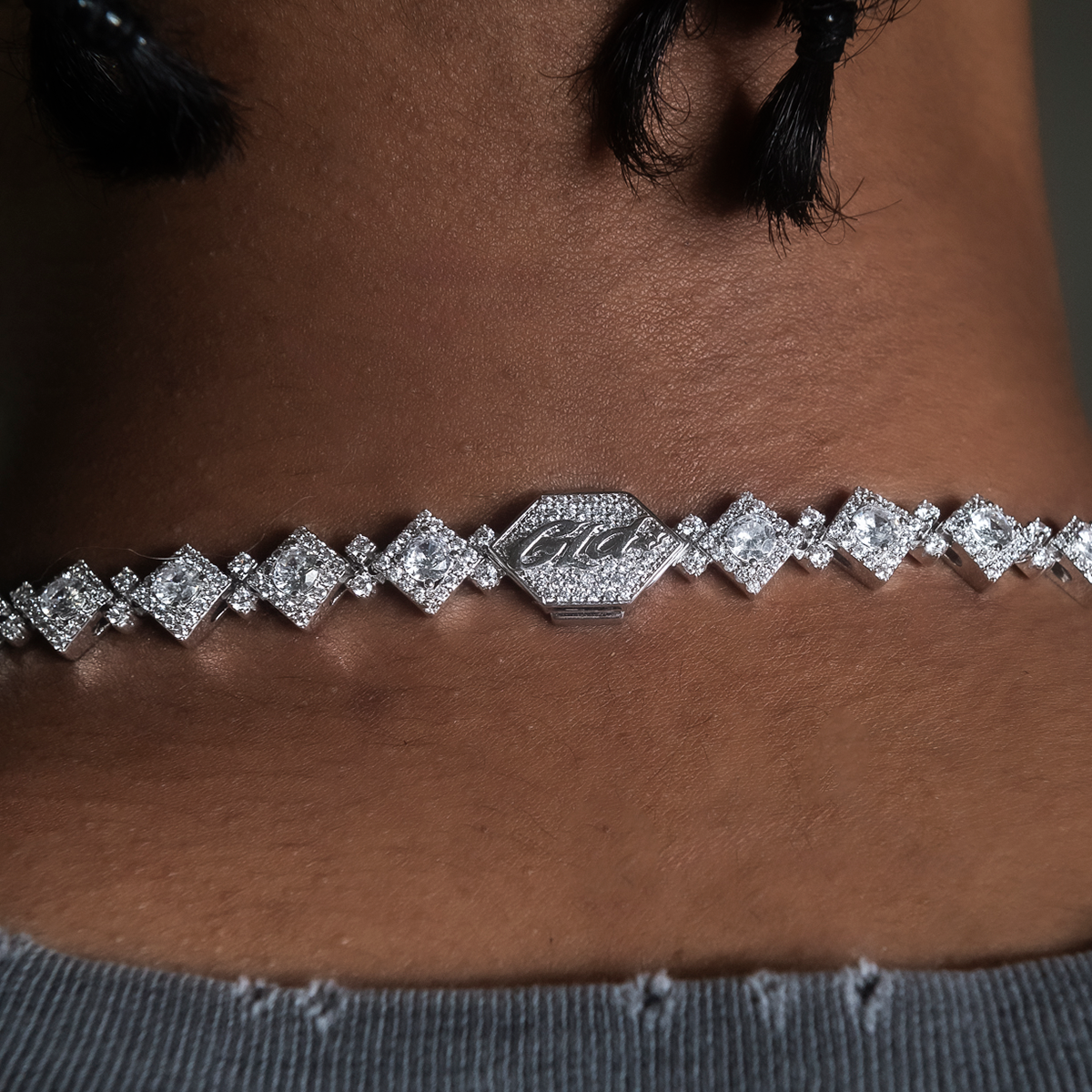 GLD Men Cloister Link Chain in White Gold - 10mm