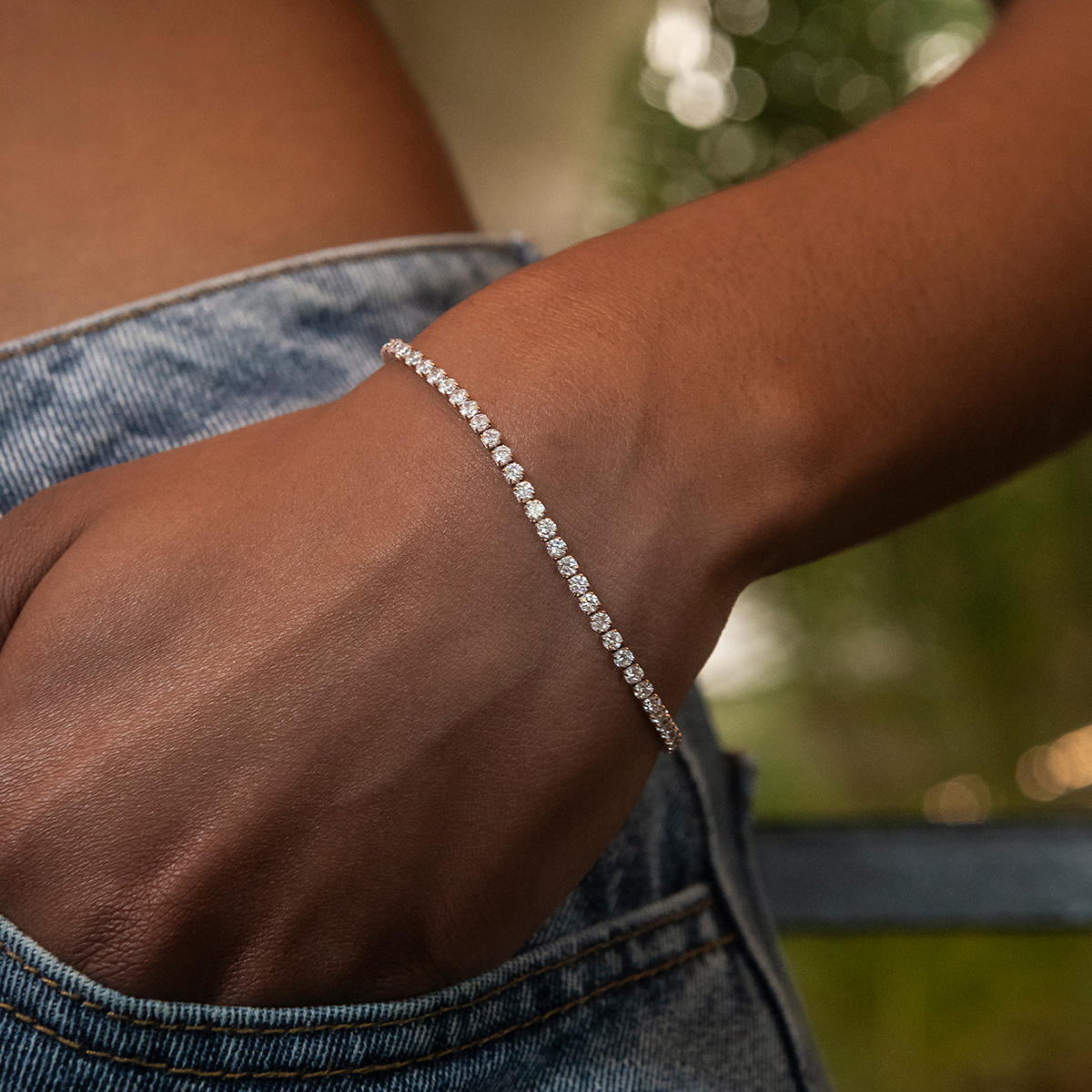 GLD PROMO - WOMEN Micro Tennis Bracelet in Rose Gold