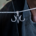 GLD Men Majin Pendant in White Gold