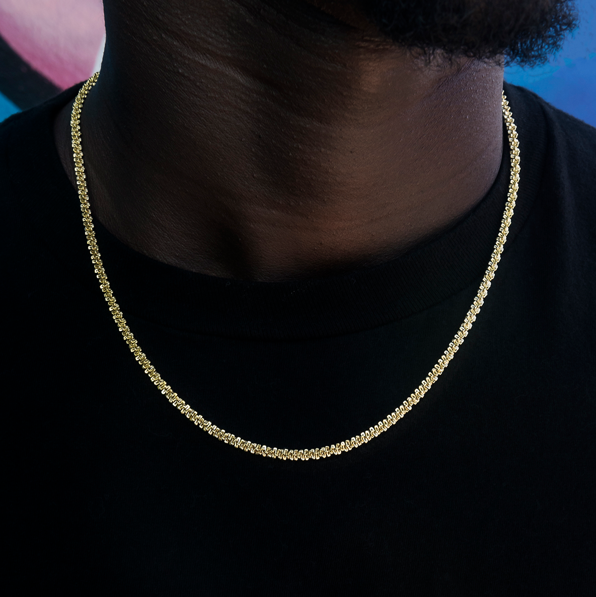 GLD PROMO Popcorn Chain in Yellow Gold- 4mm