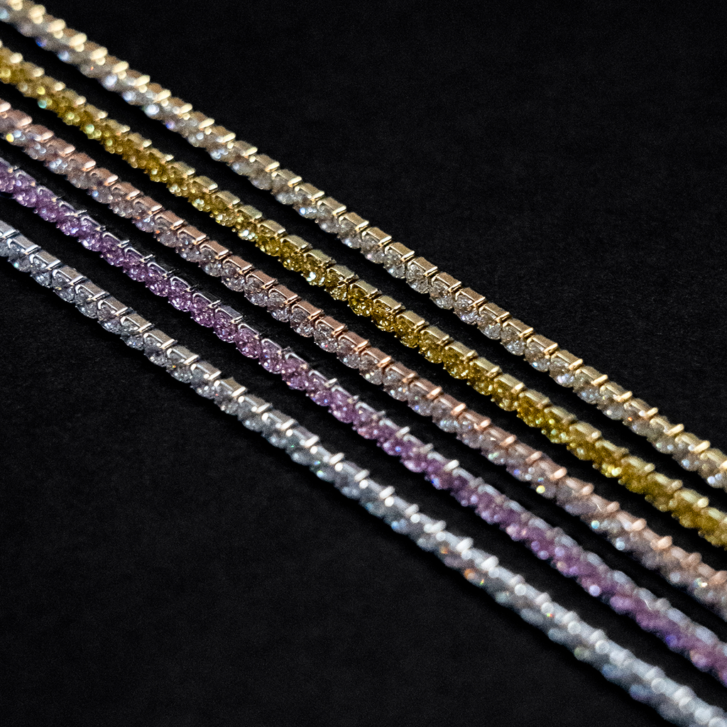 GLD PROMO Micro Tennis Bracelet in White Gold