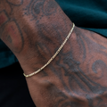 GLD PROMO Figaro Bracelet in Yellow Gold- 2mm