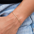 GLD Women Figaro Bracelet in Yellow Gold- 2mm