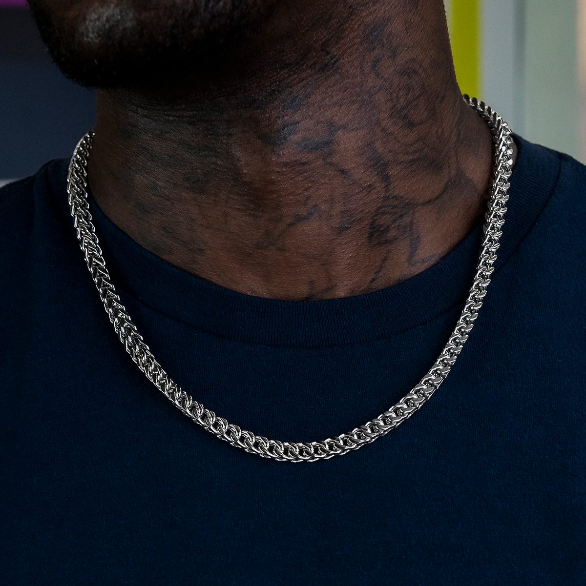 GLD PROMO Franco Chain in White Gold- 6mm