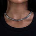 GLD PROMO - WOMEN Franco Necklace in White Gold- 6mm