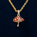 GLD PROMO Iced Mushroom Pendant