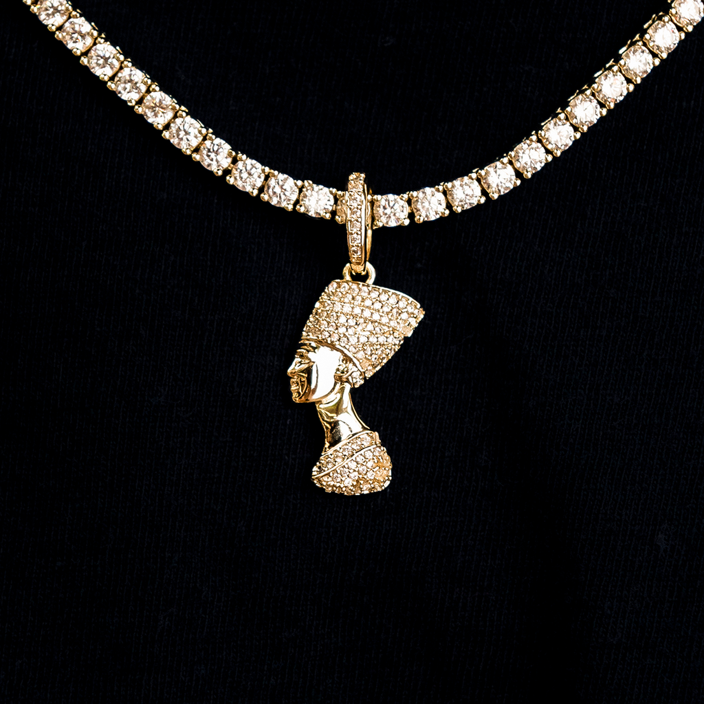 GLD Men Iced Nefertiti Pendant