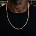 GLD Men GLD Rope Chain in Rose Gold- 6mm