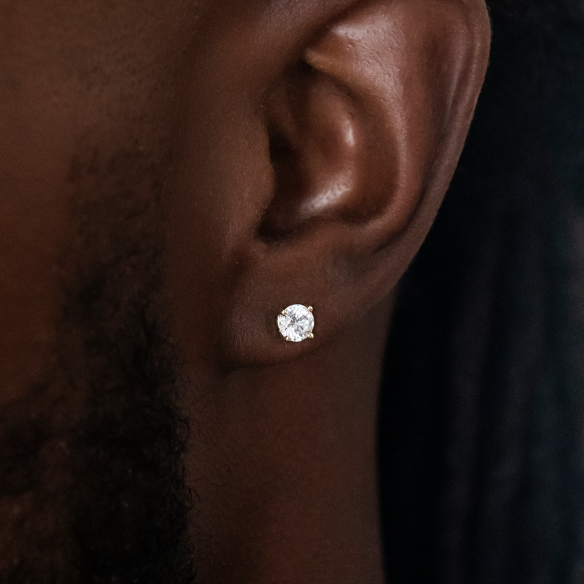 GLD PROMO 5mm Round Cut Diamond Stud Earrings in Yellow Gold