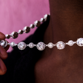 GLD PROMO Diamond Halo Tennis Chain