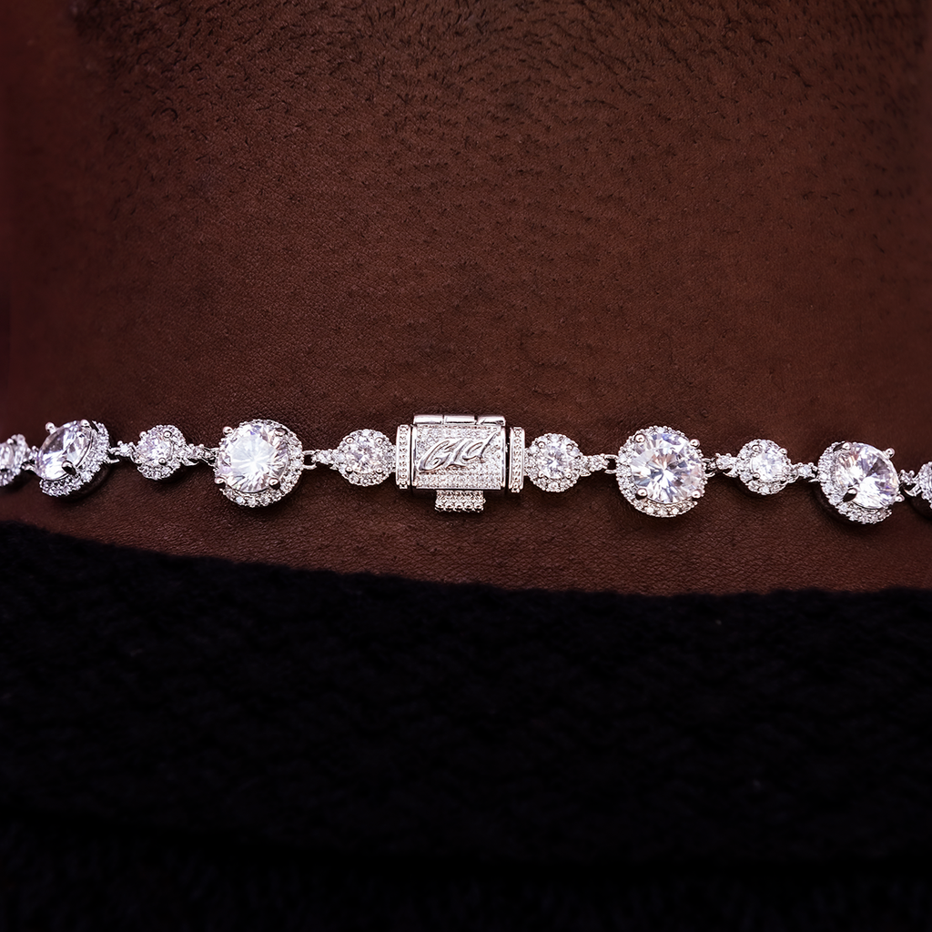 GLD PROMO Diamond Halo Tennis Chain