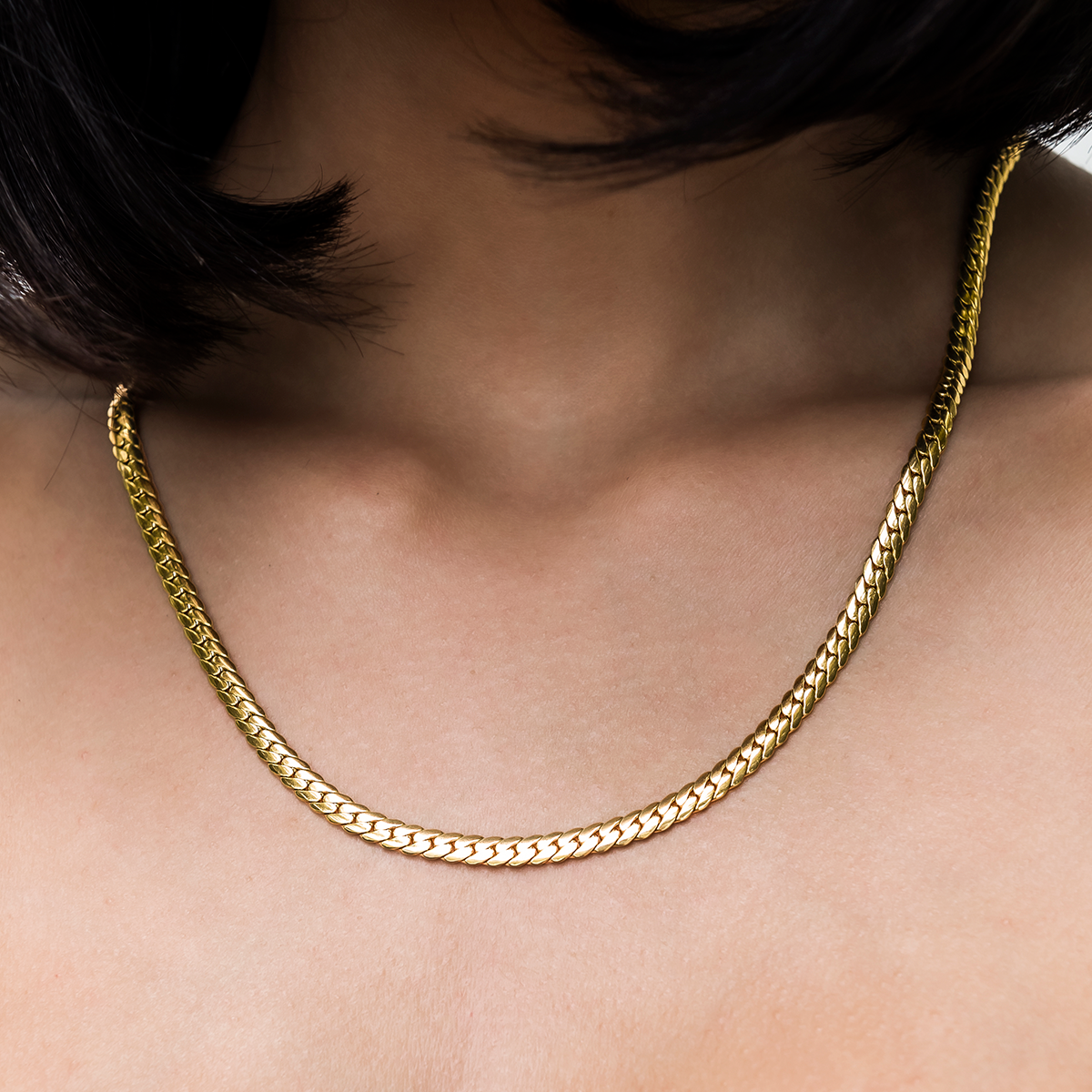GLD Women South Beach Cuban™ Necklace in Yellow Gold- 5mm