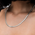 GLD Women South Beach Cuban™ Necklace in White Gold- 5mm