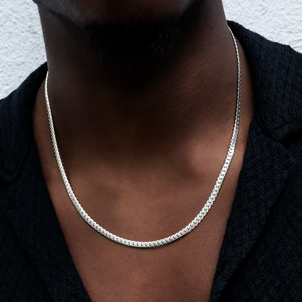 GLD PROMO South Beach Cuban™ Chain in White Gold- 5mm