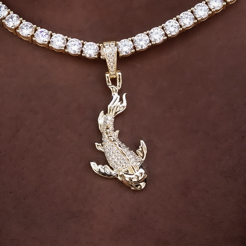 GLD Men Koi Pendant in Yellow Gold