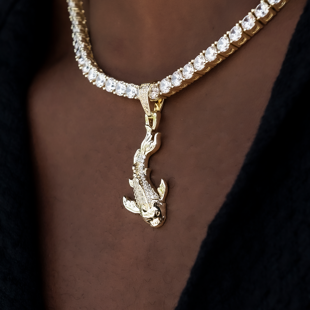 GLD Men Koi Pendant in Yellow Gold