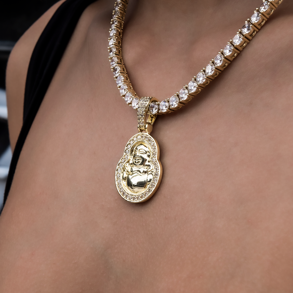 GLD Women Laughing Buddha Pendant