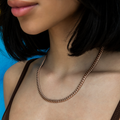 GLD PROMO - WOMEN Cuban Link Necklace in Rose Gold- 5mm