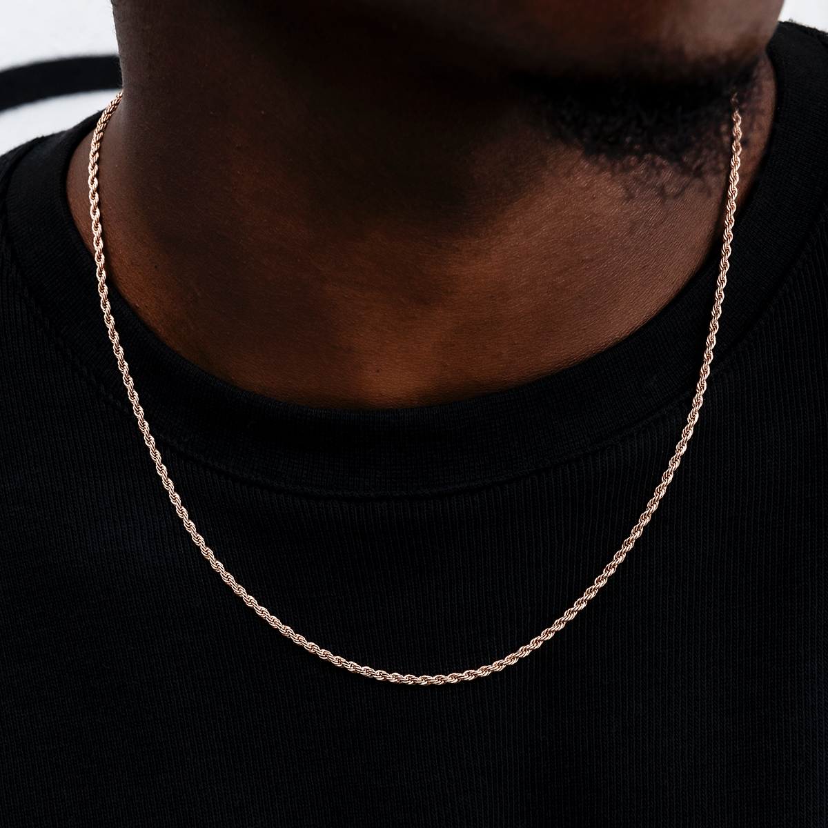 GLD PROMO SETS Rope Chain in Rose Gold- 2mm