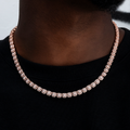 GLD Men GLD Micro Clustered Tennis Chain in Rose Gold