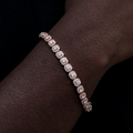GLD Men Micro Clustered Tennis Bracelet in Rose Gold