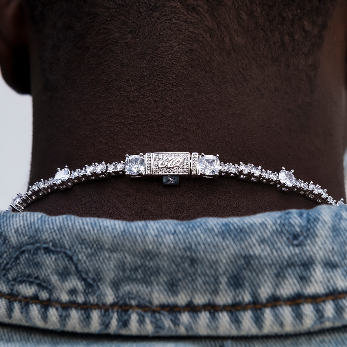 GLD PROMO Gem Stationed Tennis Chain