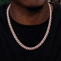 GLD PROMO Diamond Cuban Chain in Rose Gold- 8.5mm