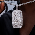 GLD PROMO Large Icon Shepherd Pendant in White Gold