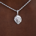 GLD Men Mini Lion Pendant in White Gold