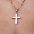 GLD PROMO - WOMEN Simple Cross Pendant in Rose Gold