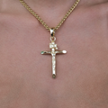 GLD PROMO - WOMEN Large Crucifix Cross Pendant in Yellow Gold