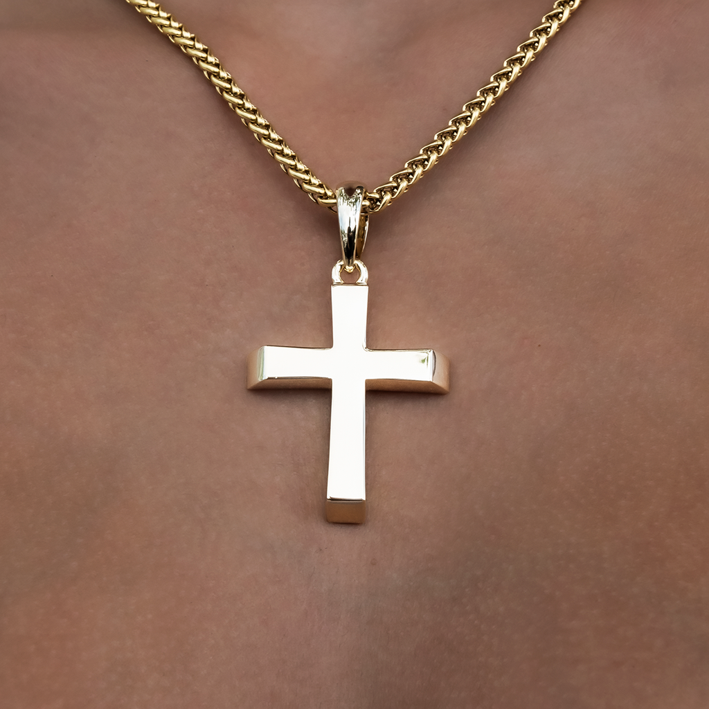 GLD PROMO - WOMEN Simple Cross Pendant in Yellow Gold
