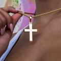 GLD PROMO - WOMEN Simple Cross Pendant in Yellow Gold