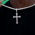 GLD PROMO Large Iced Celtic Cross in Yellow Gold