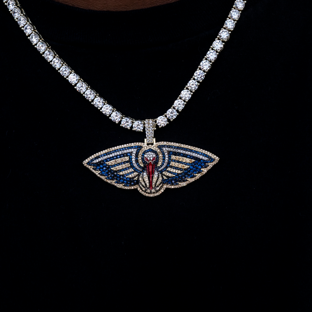 GLD Men New Orleans Pelicans Official NBA 2022 Logo Pendant