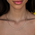 GLD PROMO - WOMEN Popcorn Necklace in Rose Gold- 4mm
