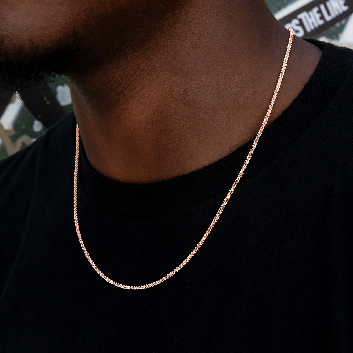 GLD PROMO Popcorn Chain in Rose Gold- 2mm