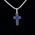 GLD PROMO Colored Baguette Cross Pendant