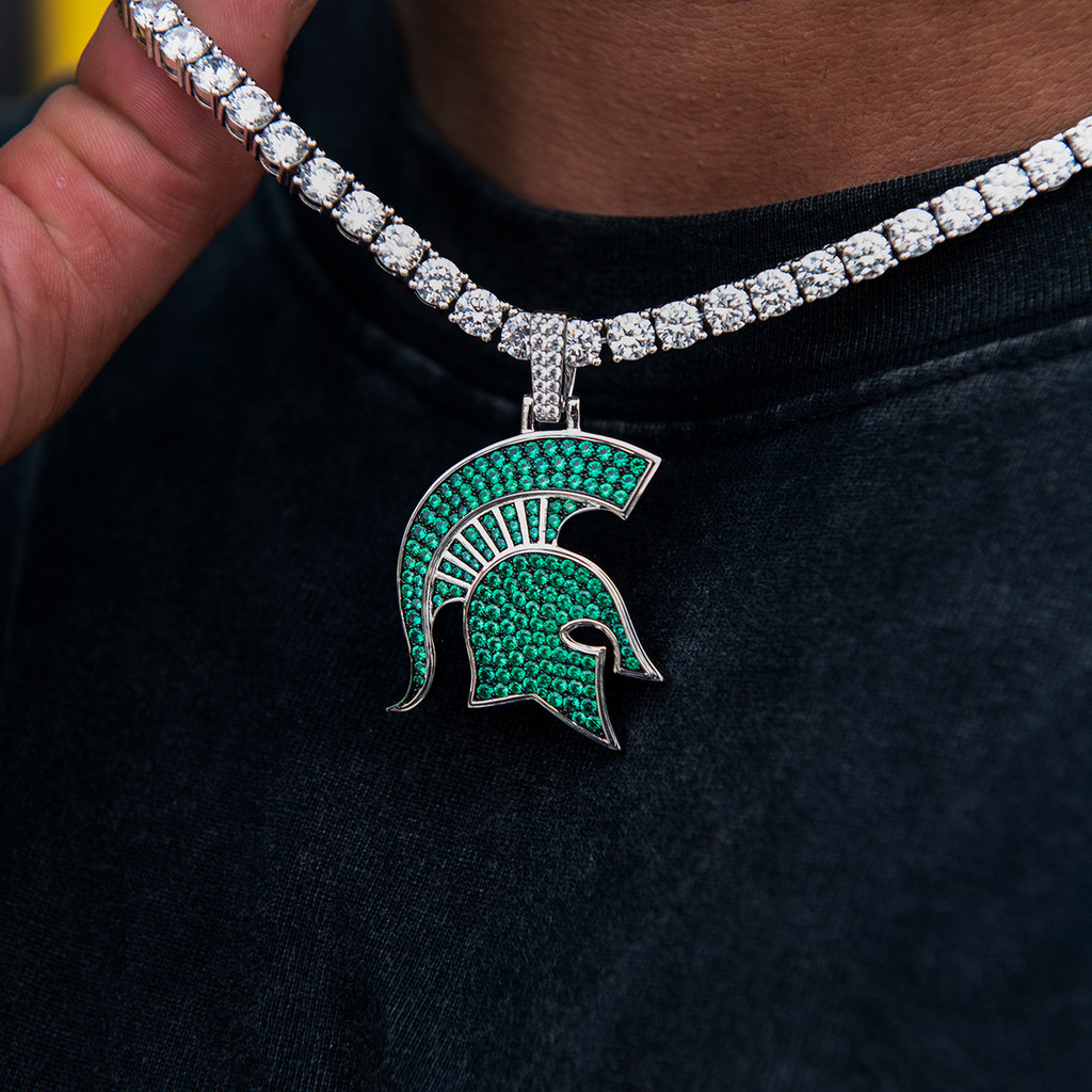 GLD Men Michigan State University Official NCAA Logo Pendant