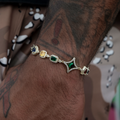 GLD PROMO Colored Gemstone Chain Bracelet