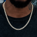 GLD PROMO Diamond Figaro Chain in Yellow Gold- 6mm