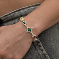 GLD PROMO - WOMEN Colored Gemstone Chain Bracelet