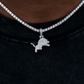 GLD Men Detroit Lions Micro Logo Pendant