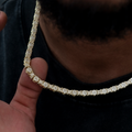 GLD PROMO Round Pave Star Link Chain- 6mm
