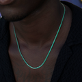 GLD PROMO Emerald Diamond Micro Tennis Chain