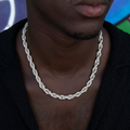 GLD Men GLD Rope Chain in White Gold- 8mm