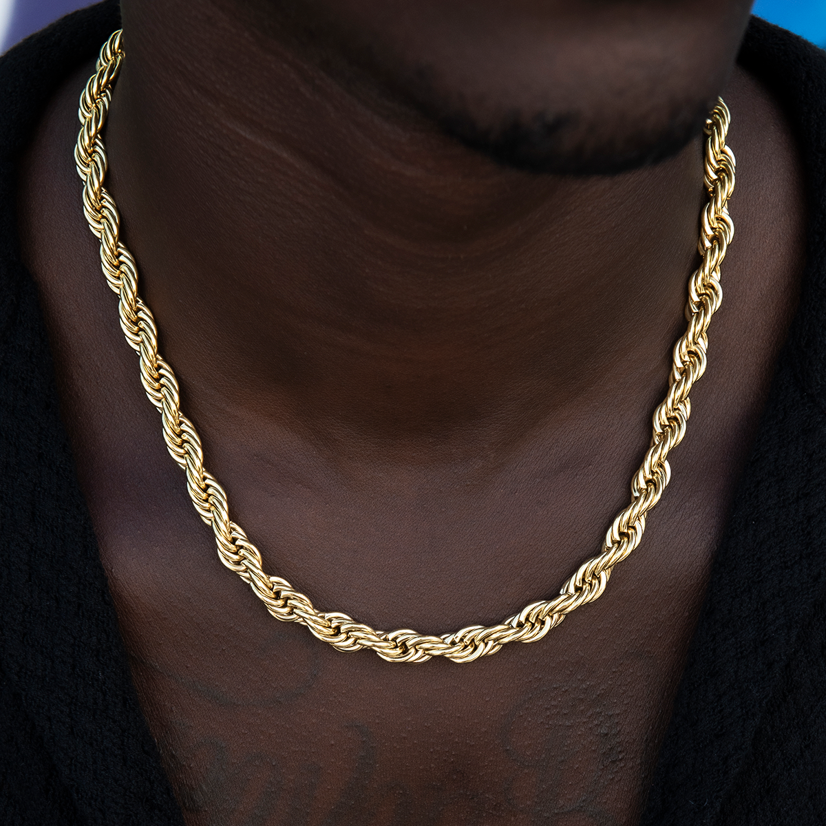 GLD PROMO Rope Chain in Yellow Gold- 8mm