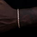 GLD Men GLD Rope Bracelet in Rose Gold- 4mm