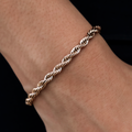 GLD PROMO - WOMEN Rope Bracelet in Rose Gold- 4mm